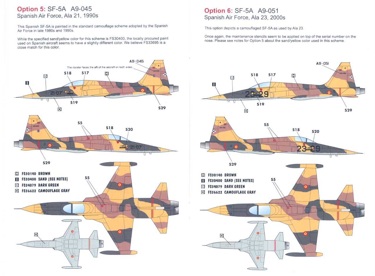 Caracal Decals 1 48 Northrop F 5A Freedom Fighter
